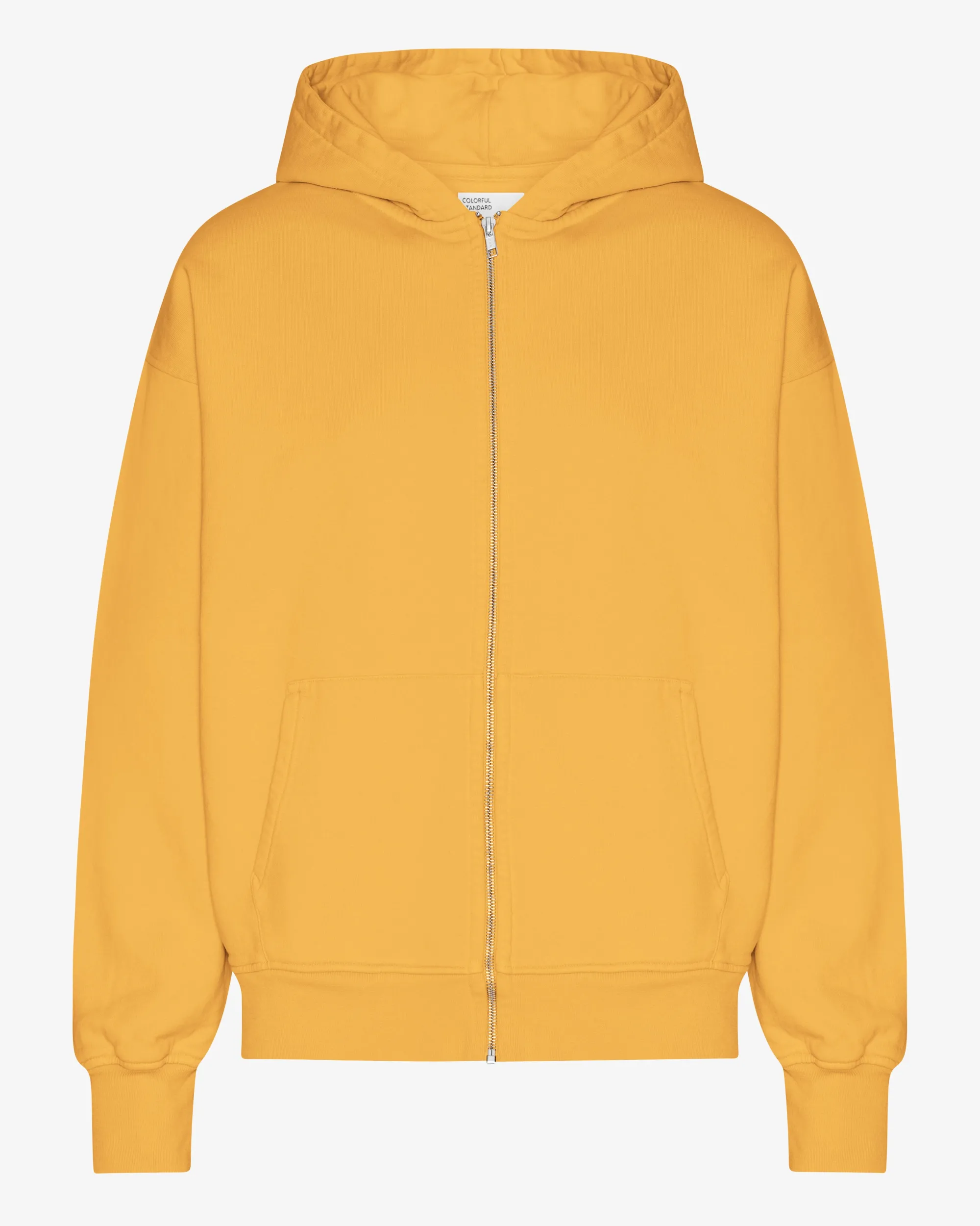 Organic Oversized Zip Hood - Burned Yellow
