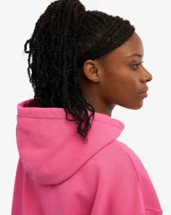 Organic Oversized Zip Hood - Bubblegum Pink
