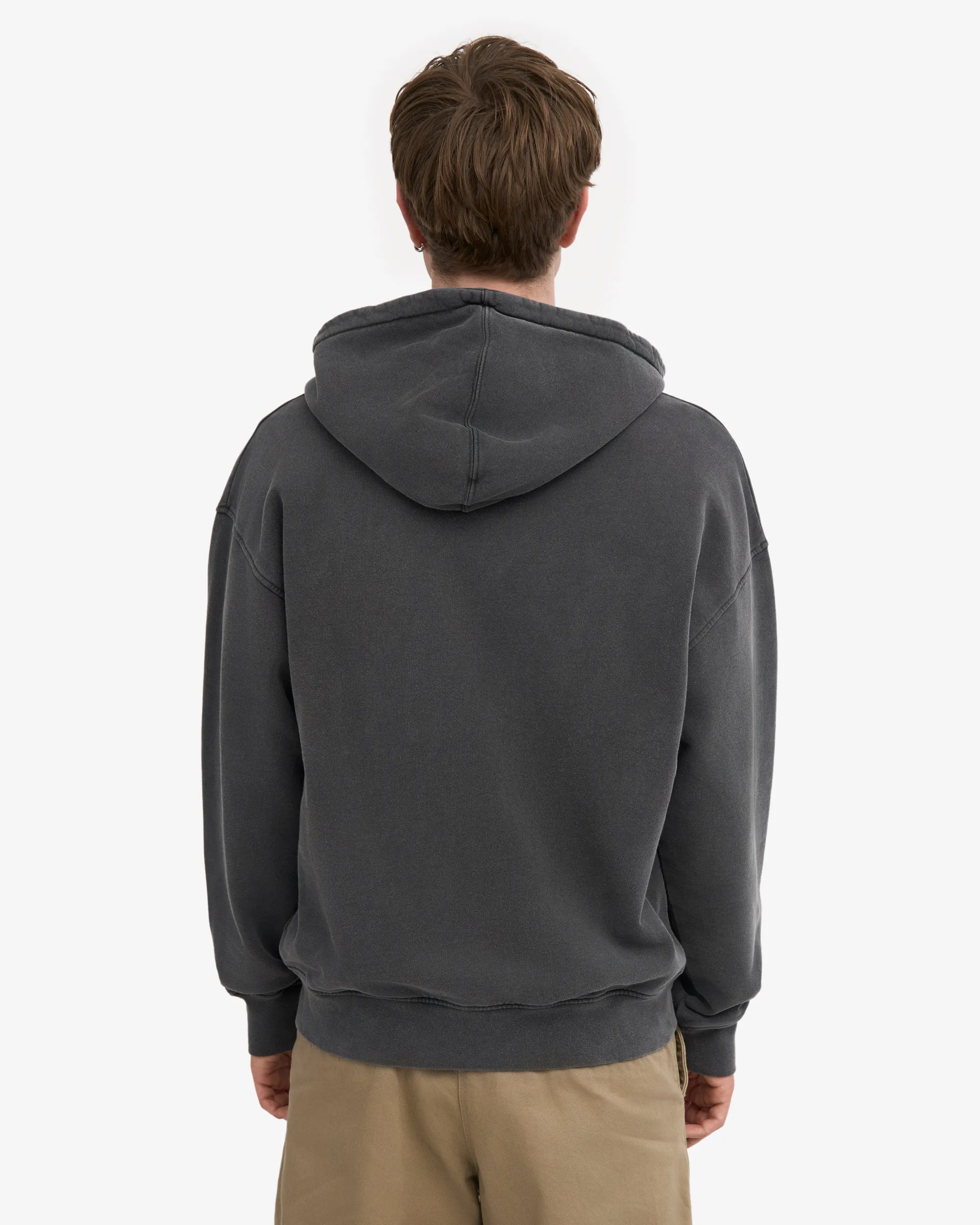 Organic Oversized Zip Hood - Faded Black
