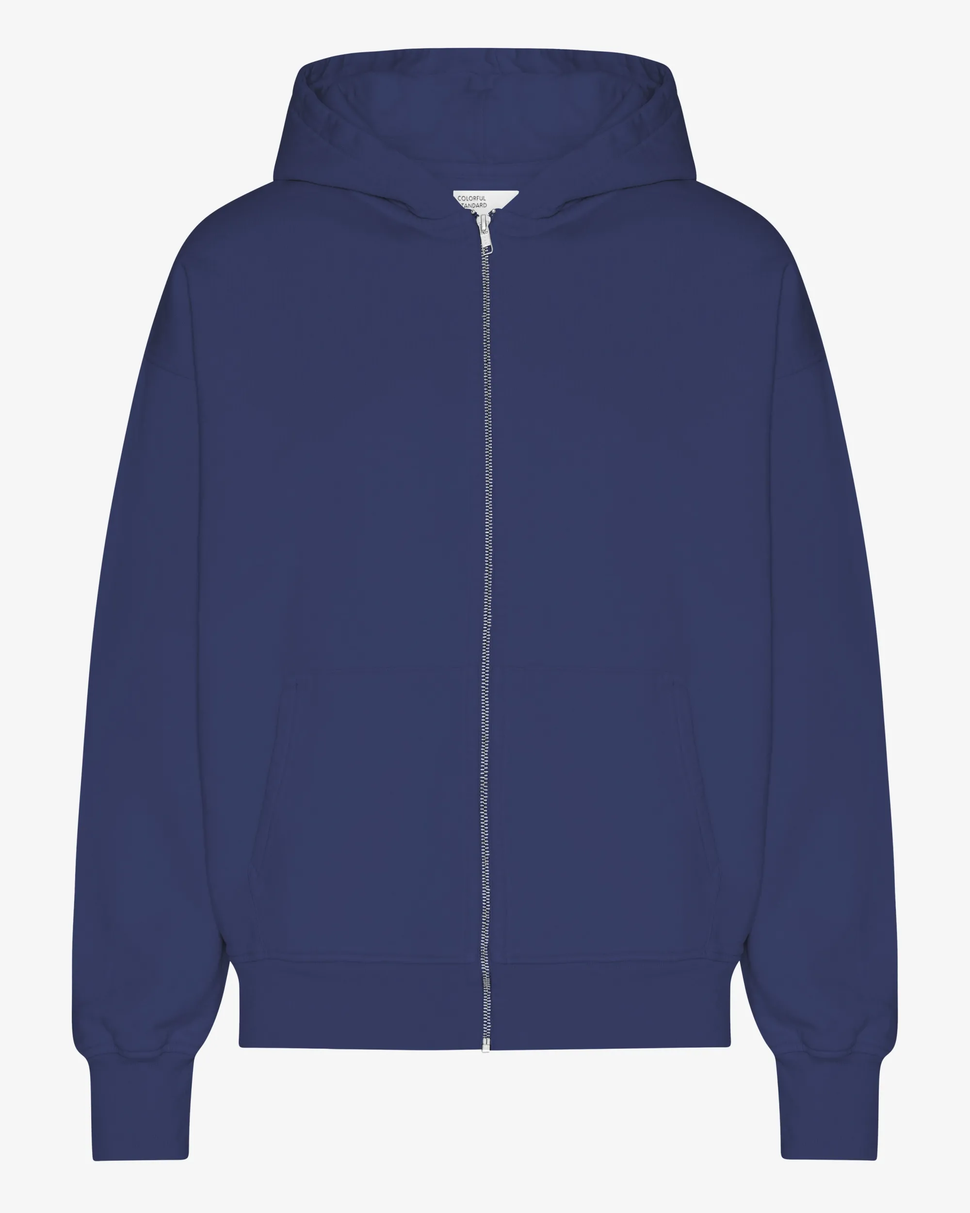Organic Oversized Zip Hood - Marine Blue
