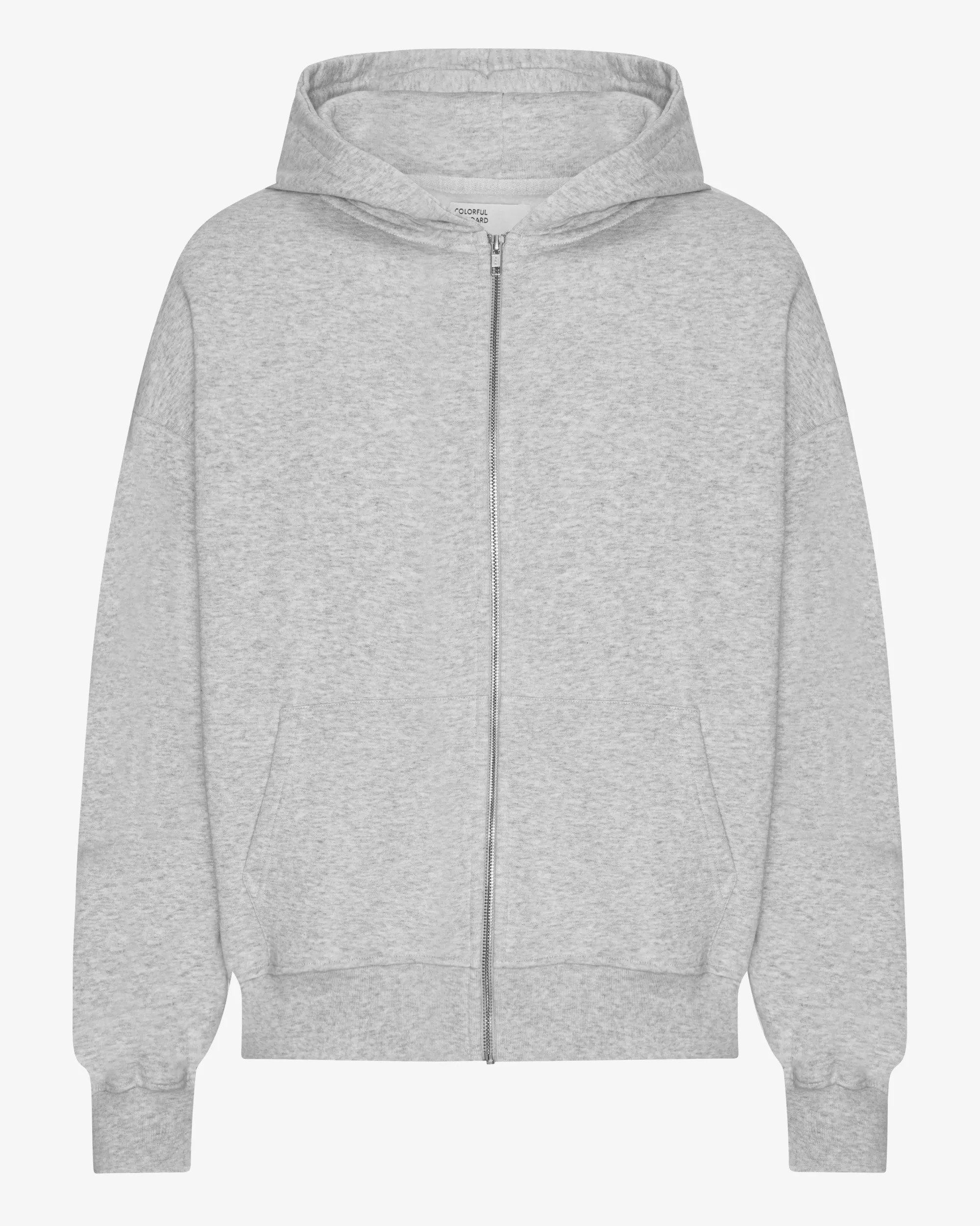 Organic Oversized Zip Hood - Snow Melange