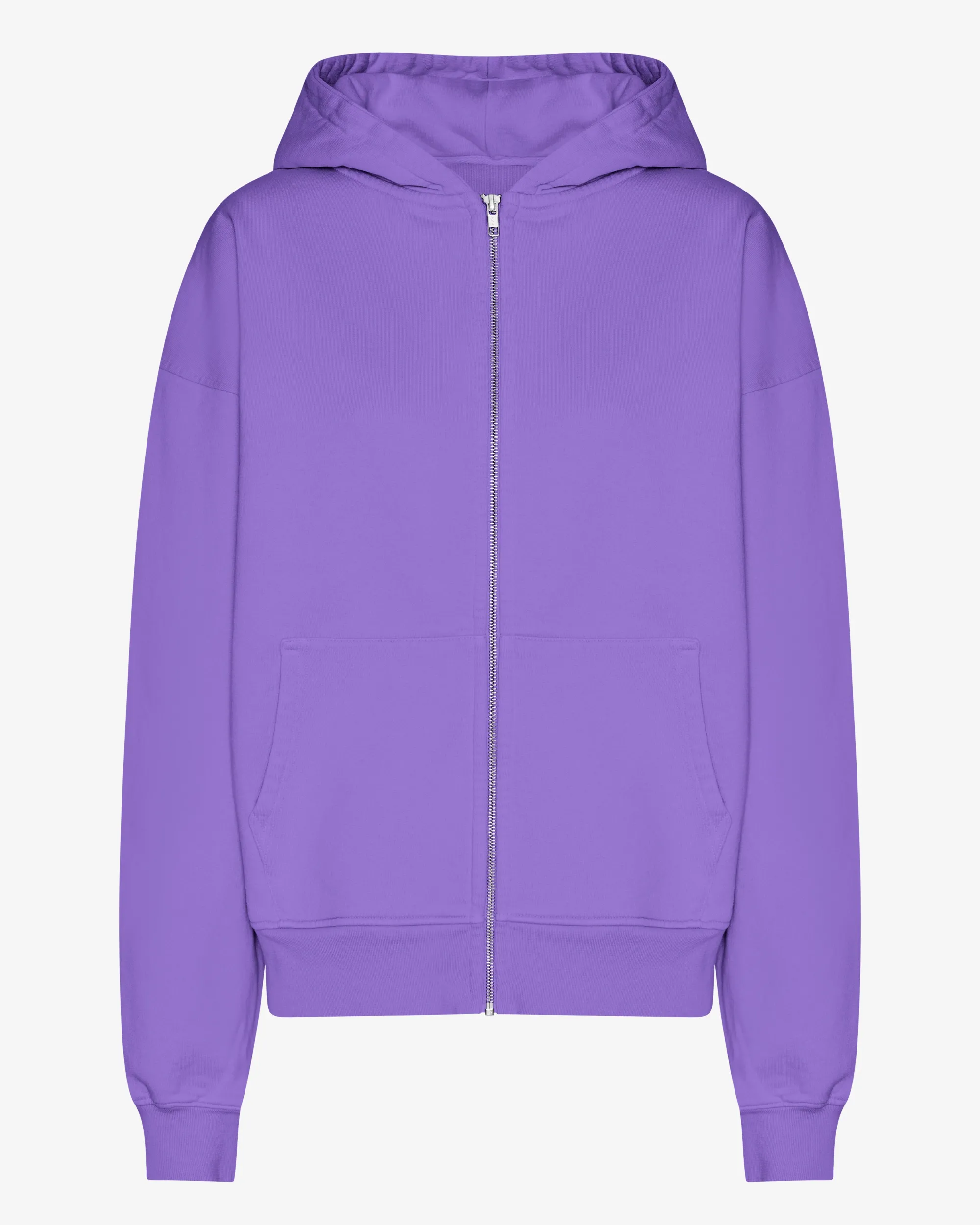 Organic Oversized Zip Hood - Ultra Violet