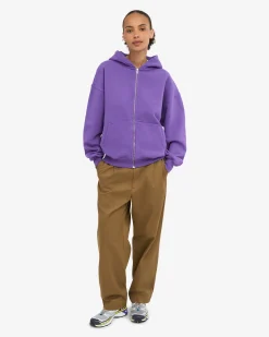 Organic Oversized Zip Hood - Ultra Violet