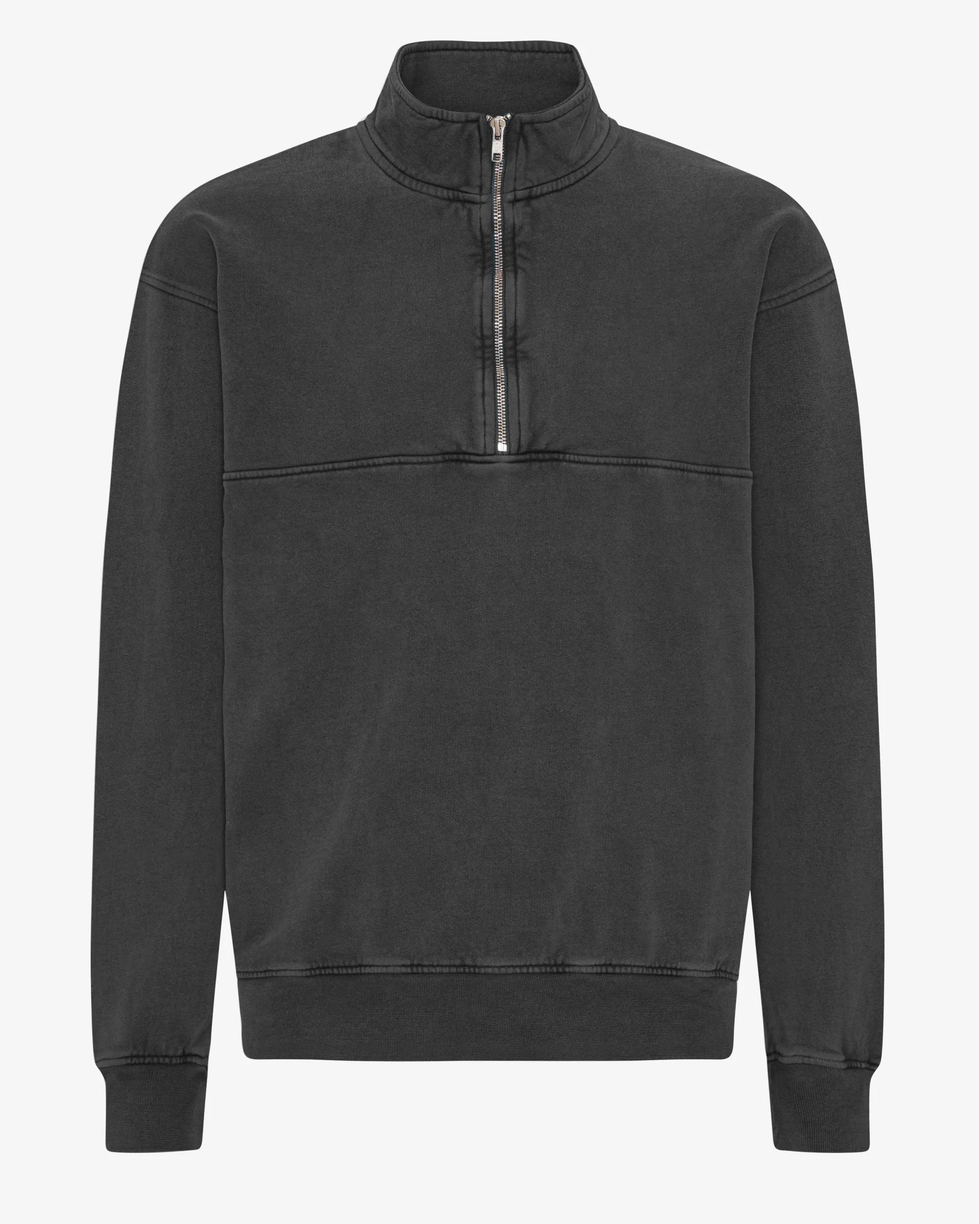 Organic Quarter Zip - Faded Black