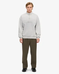 Organic Quarter Zip - Faded Grey