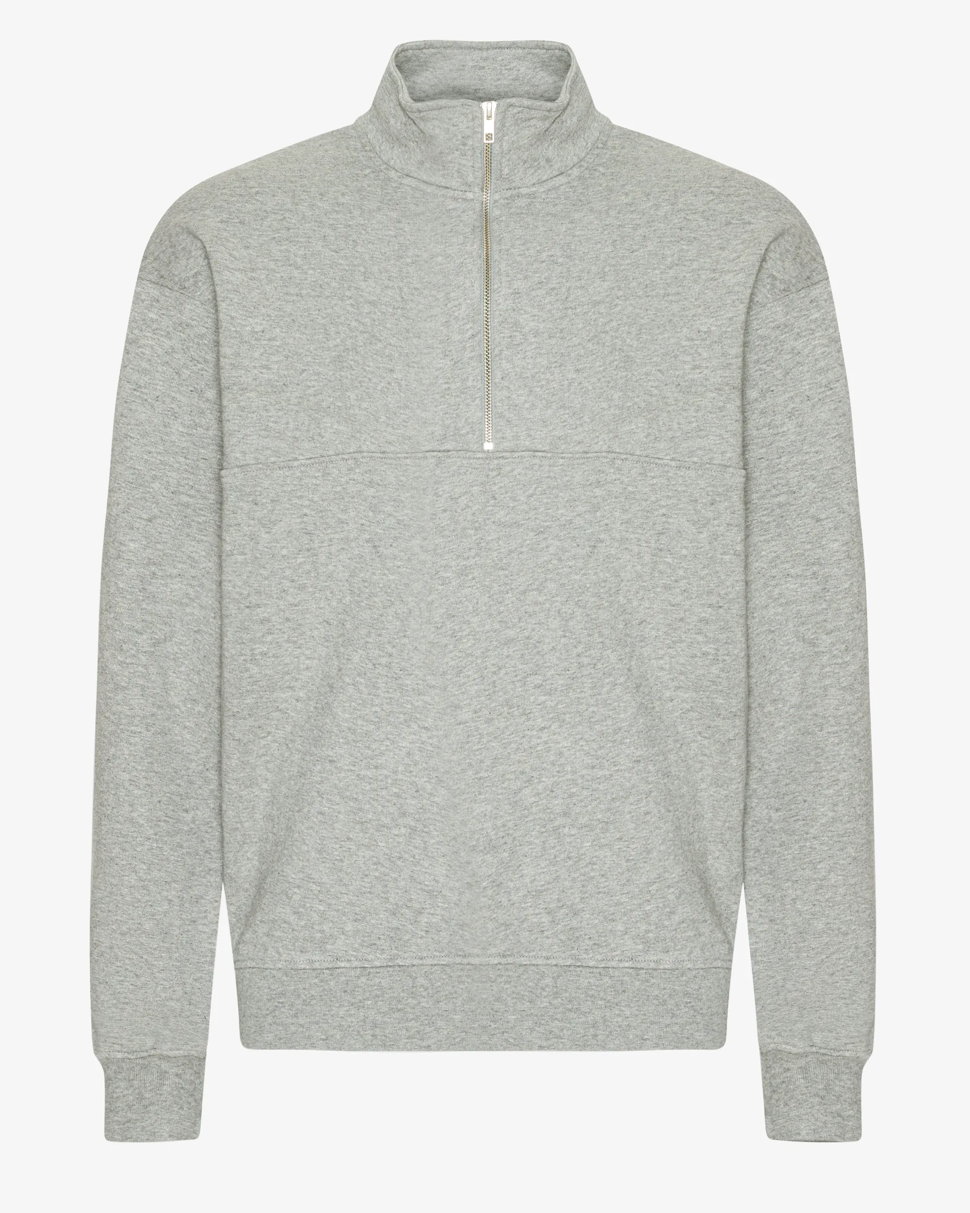 Organic Quarter Zip - Heather Grey