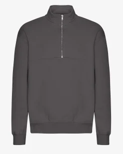 Organic Quarter Zip - Lava Grey