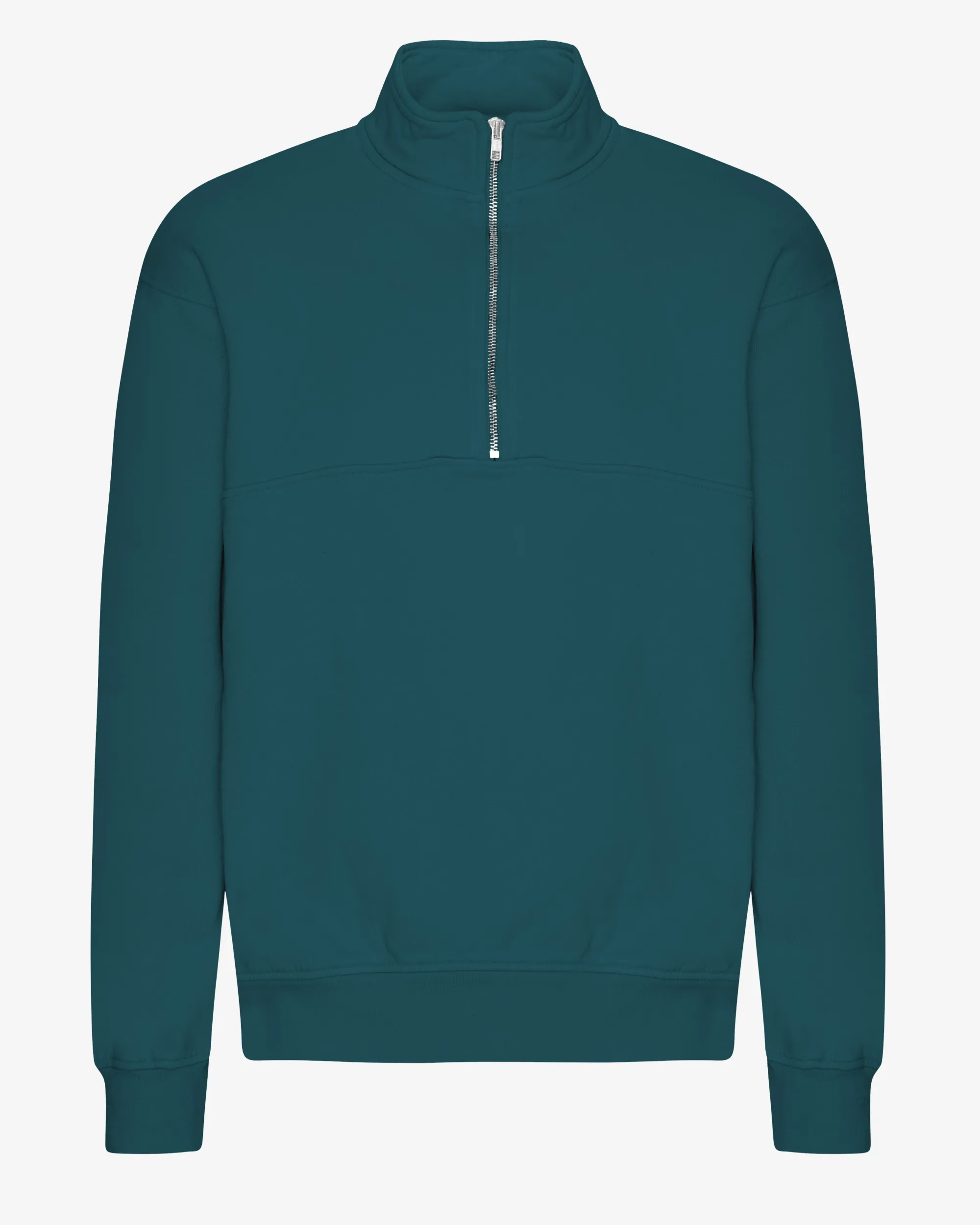 Organic Quarter Zip - Ocean Green