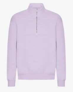 Organic Quarter Zip - Soft Lavender