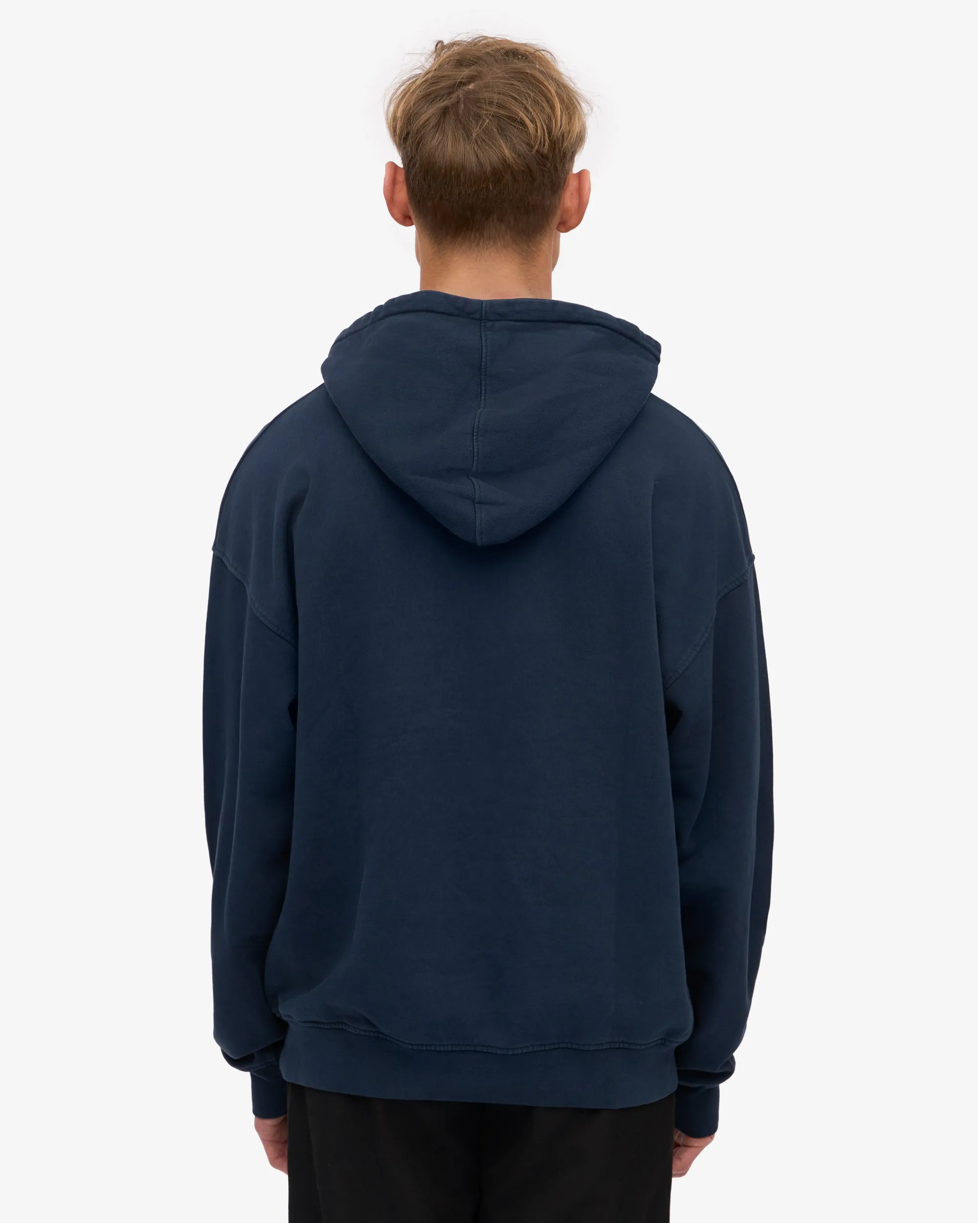 Organic Relaxed Hood Sweatsuit - Navy Blue