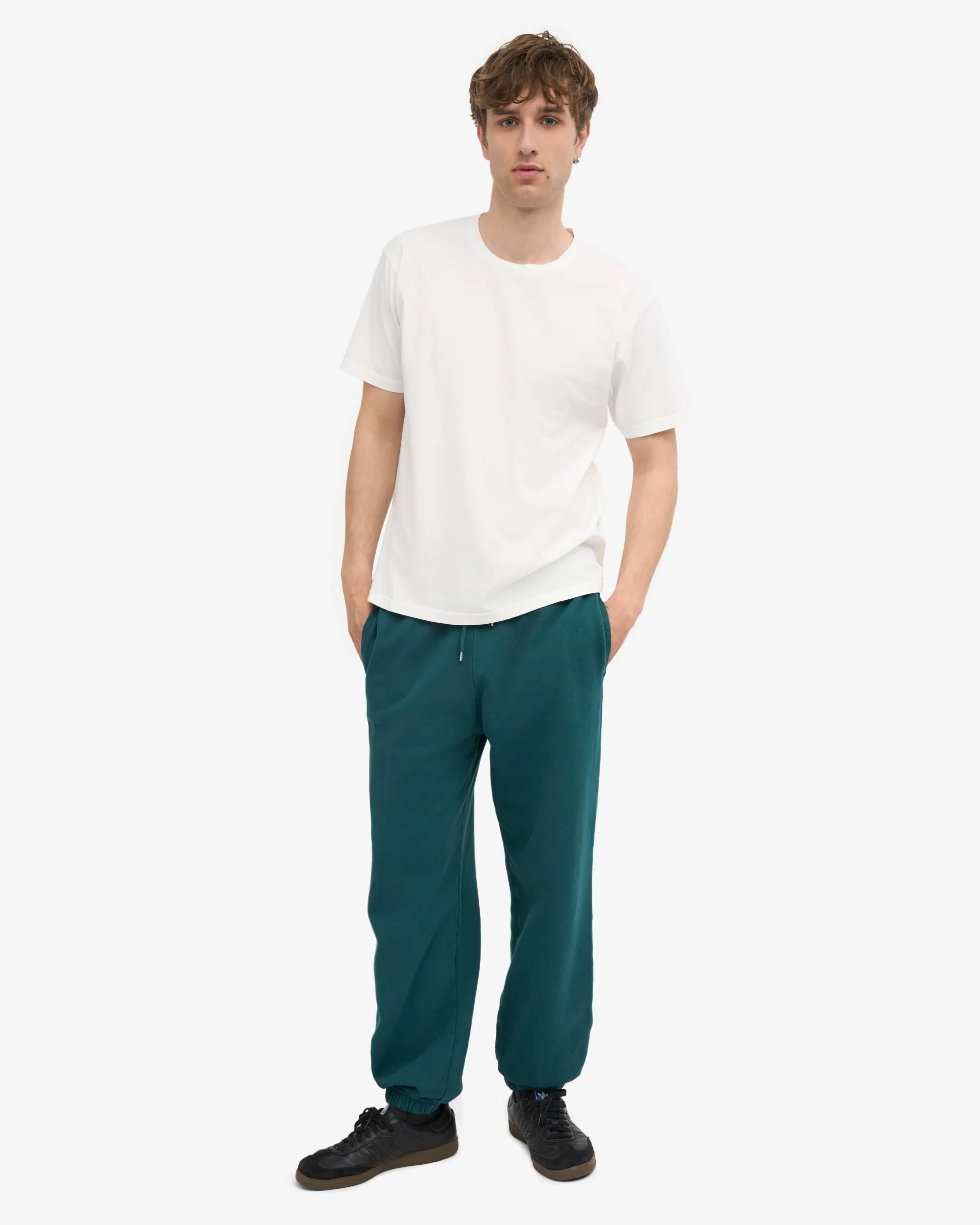 Organic Relaxed Sweatpants - Ocean Green