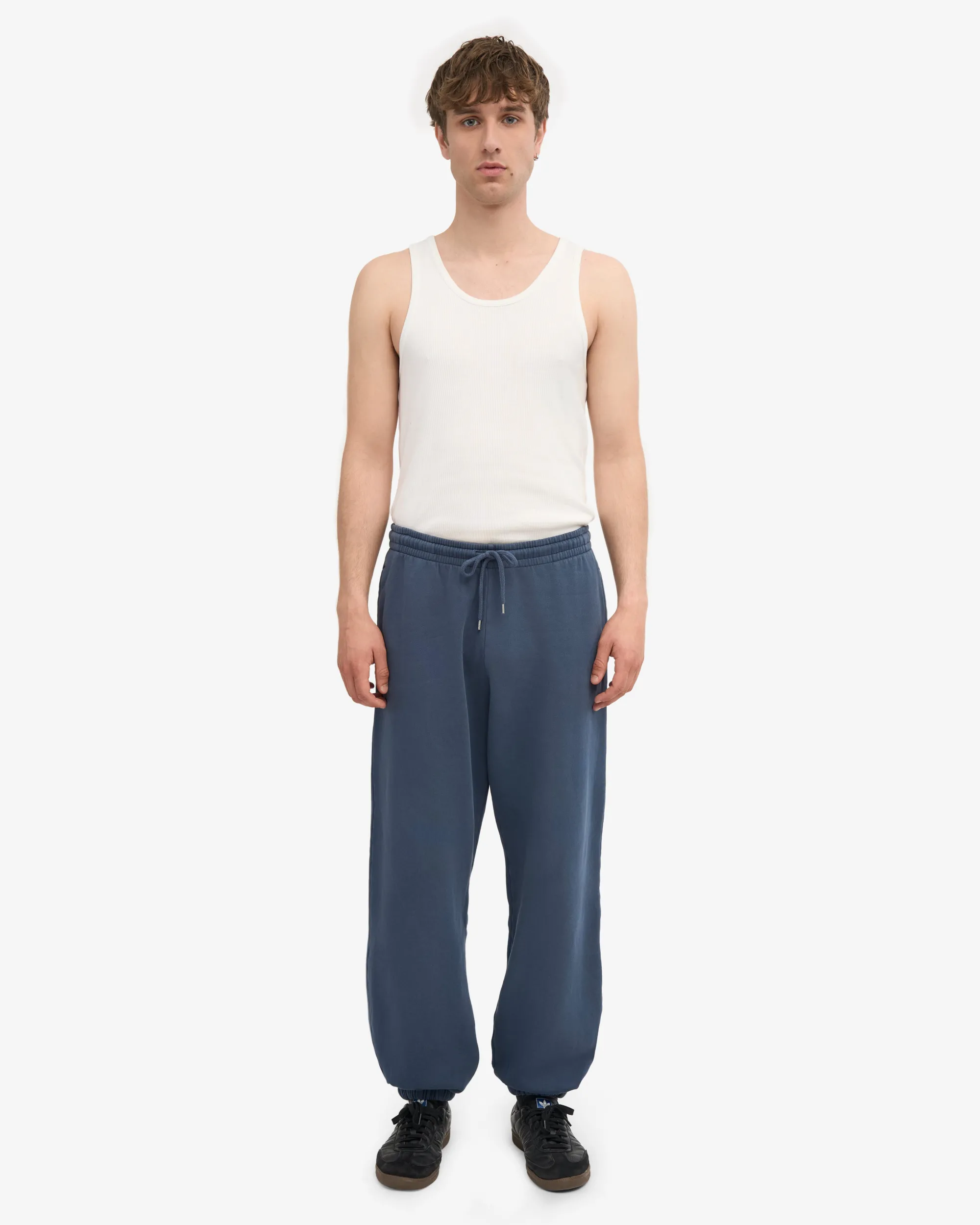 Organic Relaxed Sweatpants - Petrol Blue