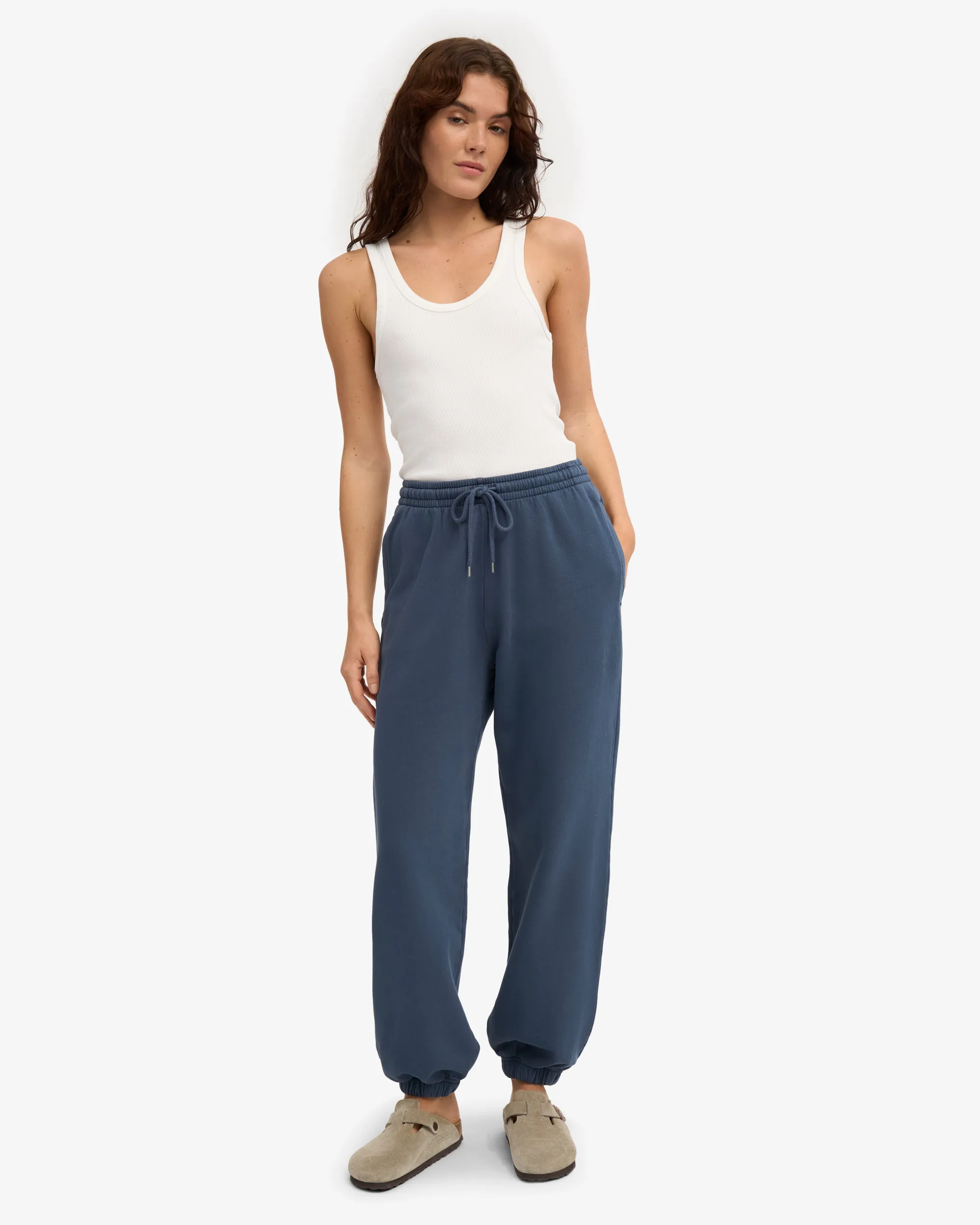 Organic Relaxed Sweatpants - Petrol Blue