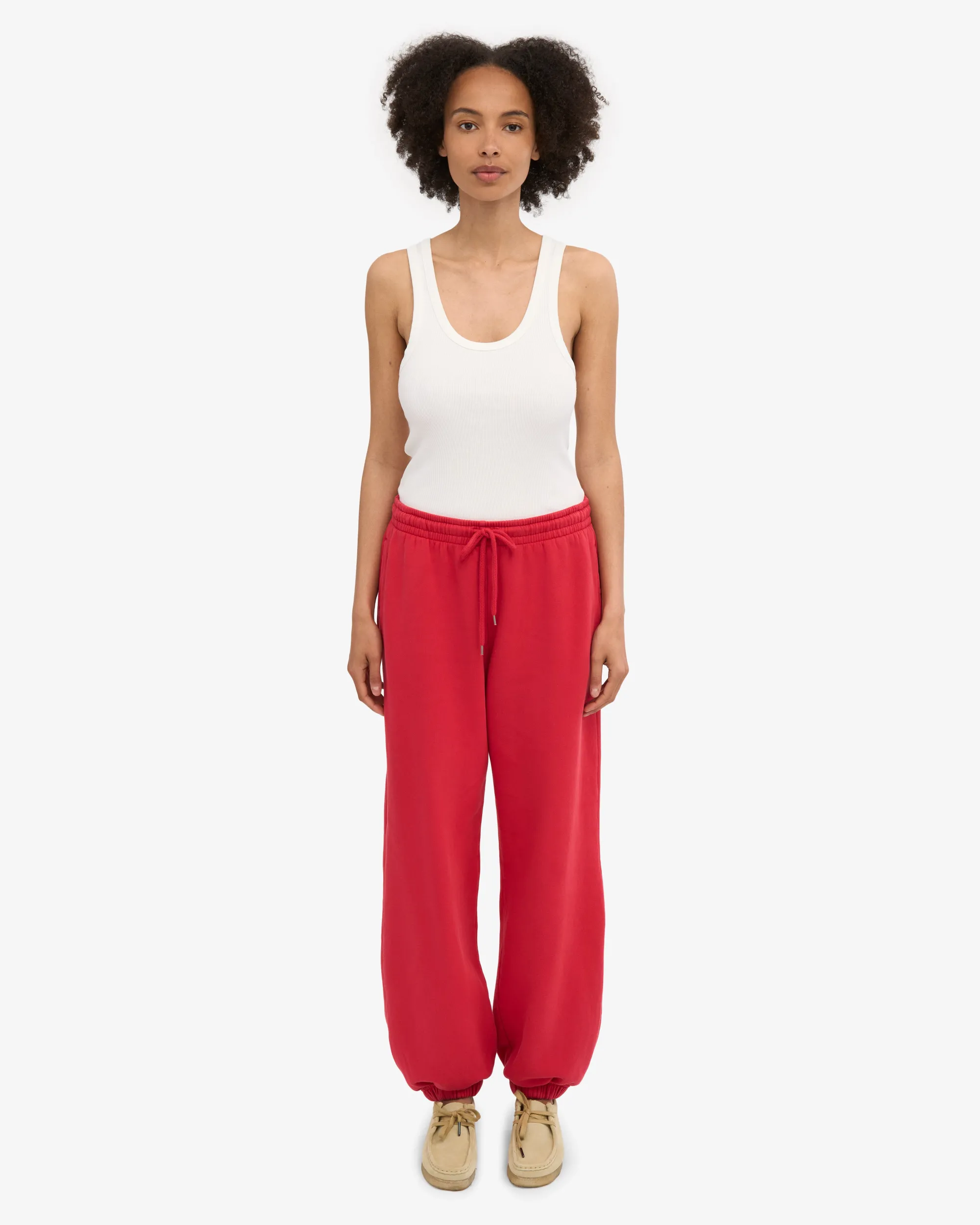 Organic Relaxed Sweatpants - Scarlet Red