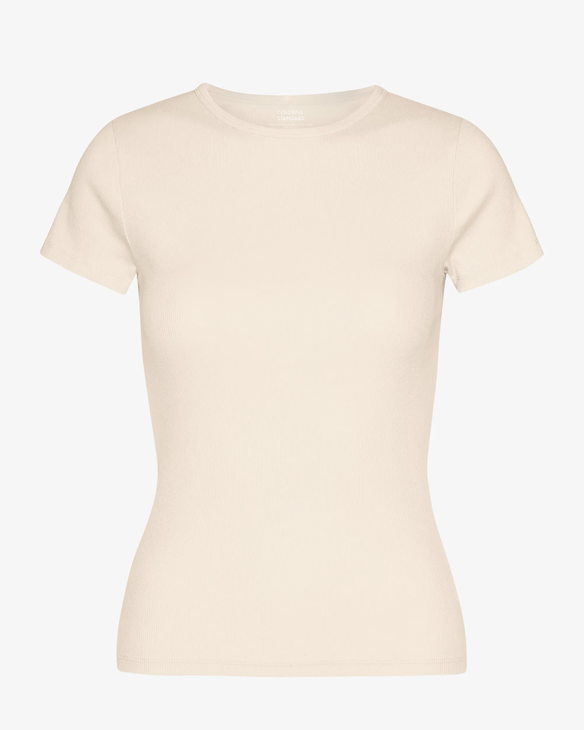 Organic Rib T-Shirt - Ivory White