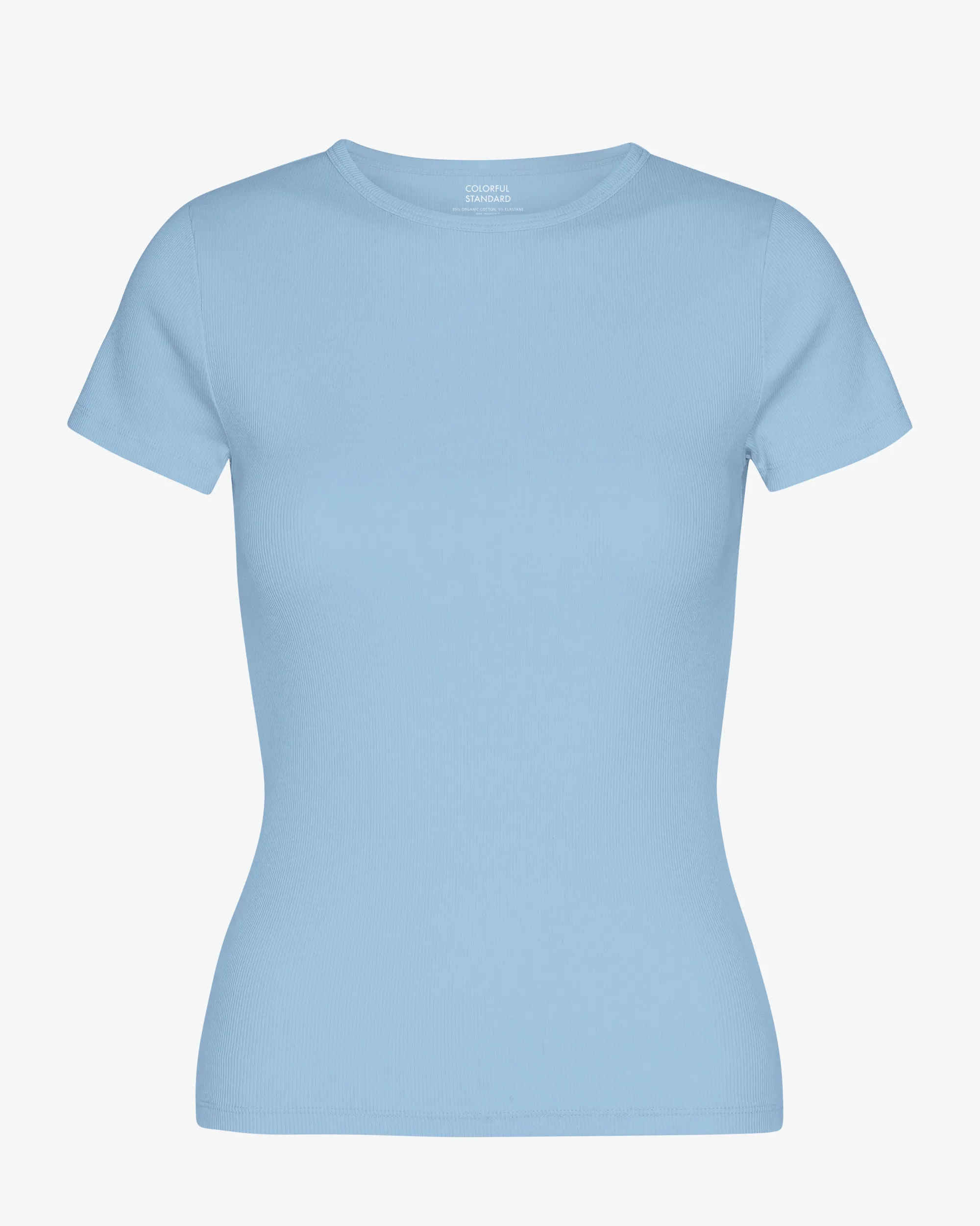 Organic Rib T-Shirt - Seaside Blue