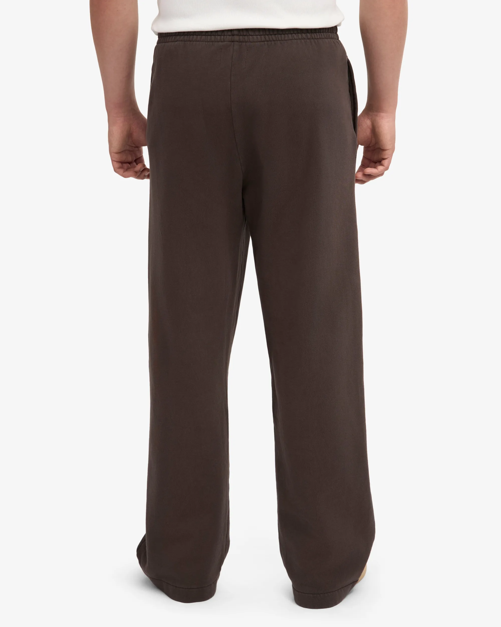 Organic Straight Leg Sweatpants - Coffee Brown