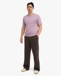 Organic Straight Leg Sweatpants - Coffee Brown