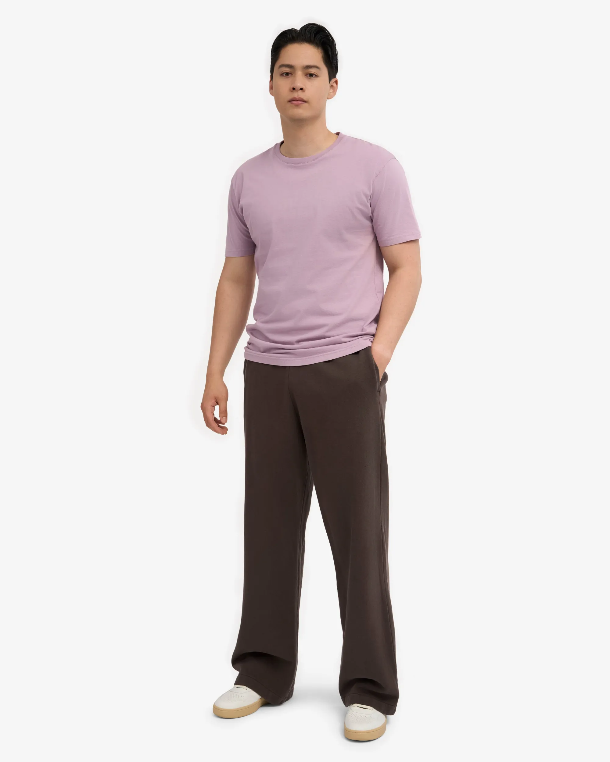 Organic Straight Leg Sweatpants - Coffee Brown