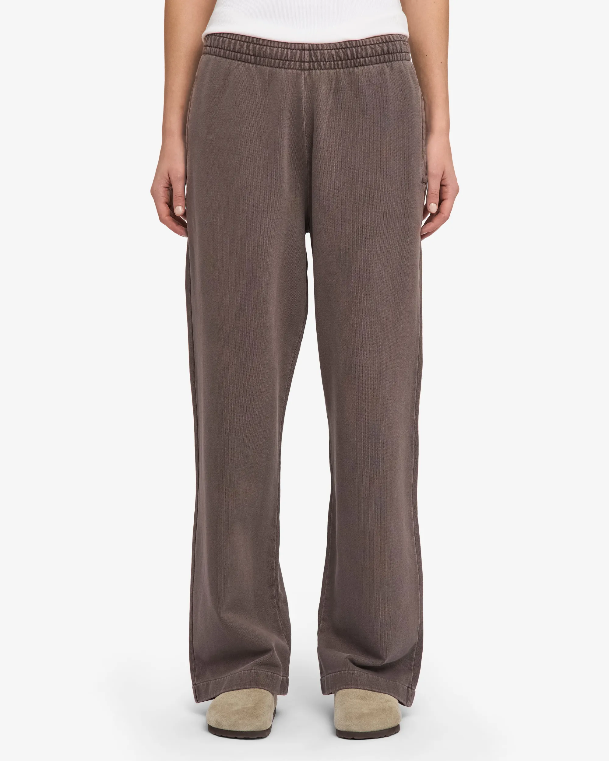 Organic Straight Leg Sweatpants - Faded Mud