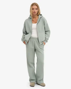 Organic Straight Leg Sweatpants - Steel Blue