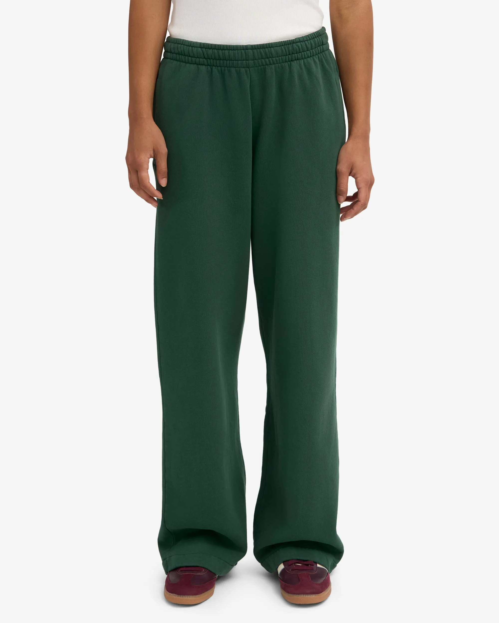 Organic Straight Leg Sweatpants - Emerald Green