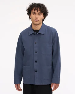 Organic Workwear Jacket - Petrol Blue