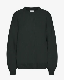Oversized Merino Wool Crew - Hunter Green