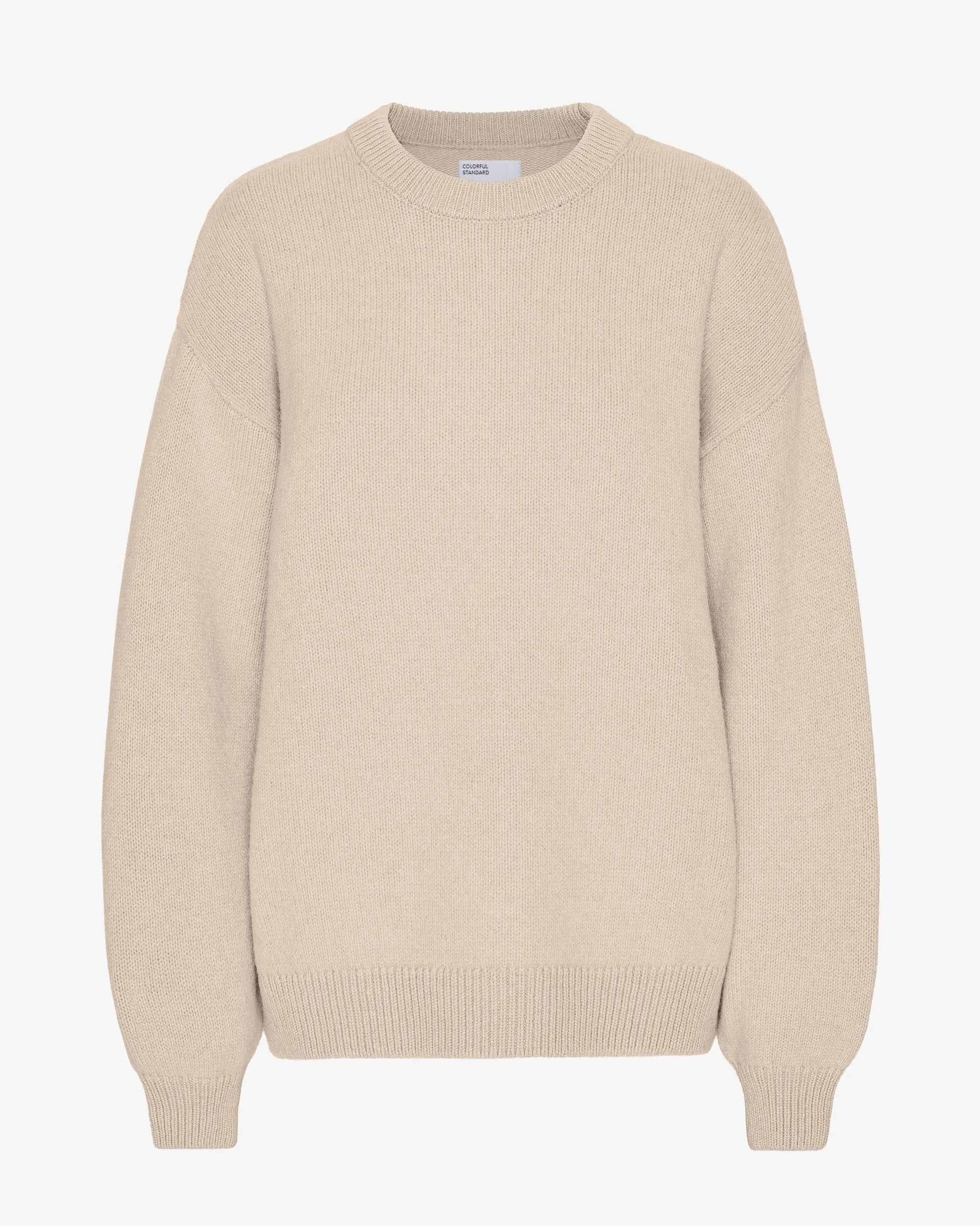 Oversized Merino Wool Crew - Ivory White