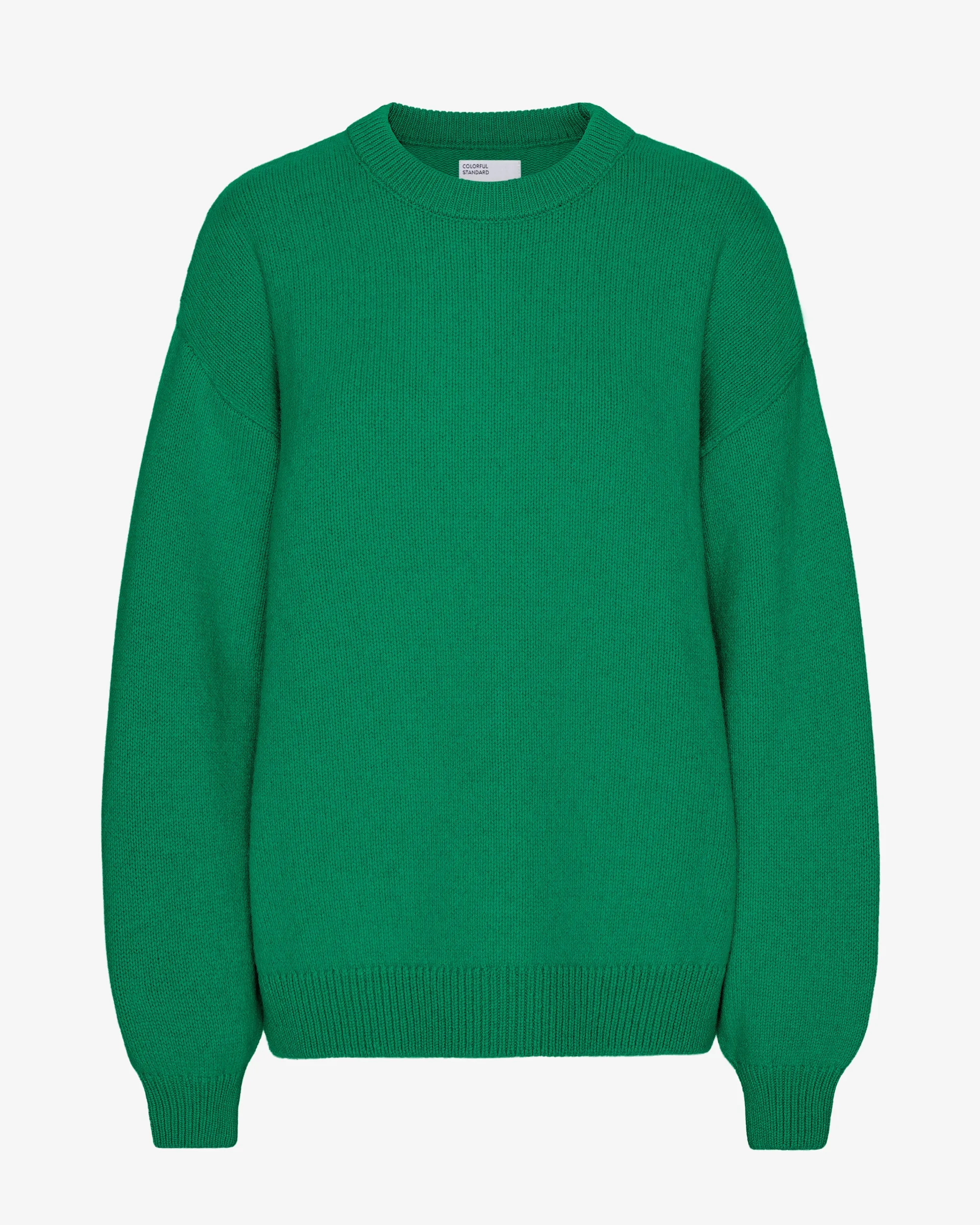 Oversized Merino Wool Crew - Kelly Green