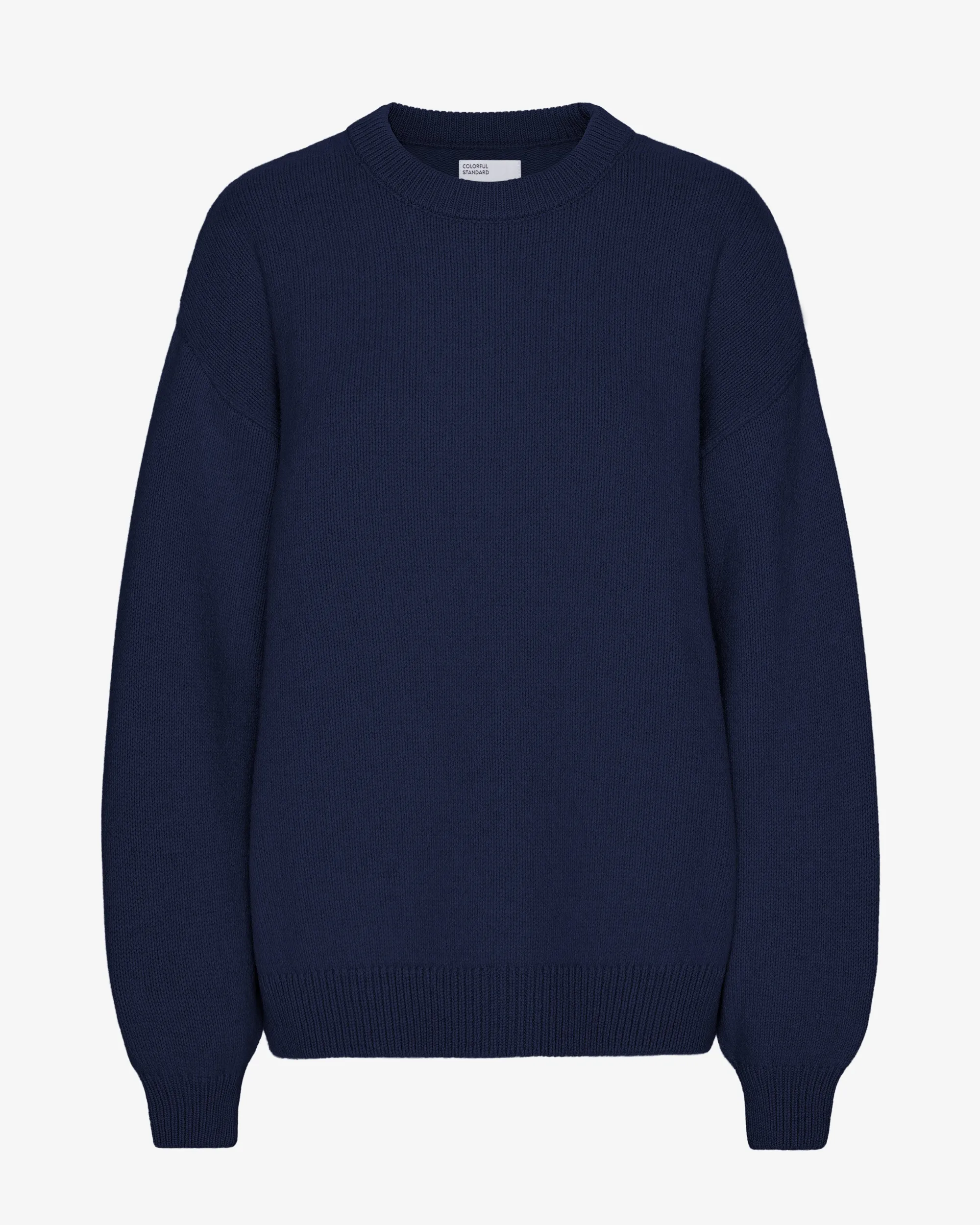 Oversized Merino Wool Crew - Marine Blue