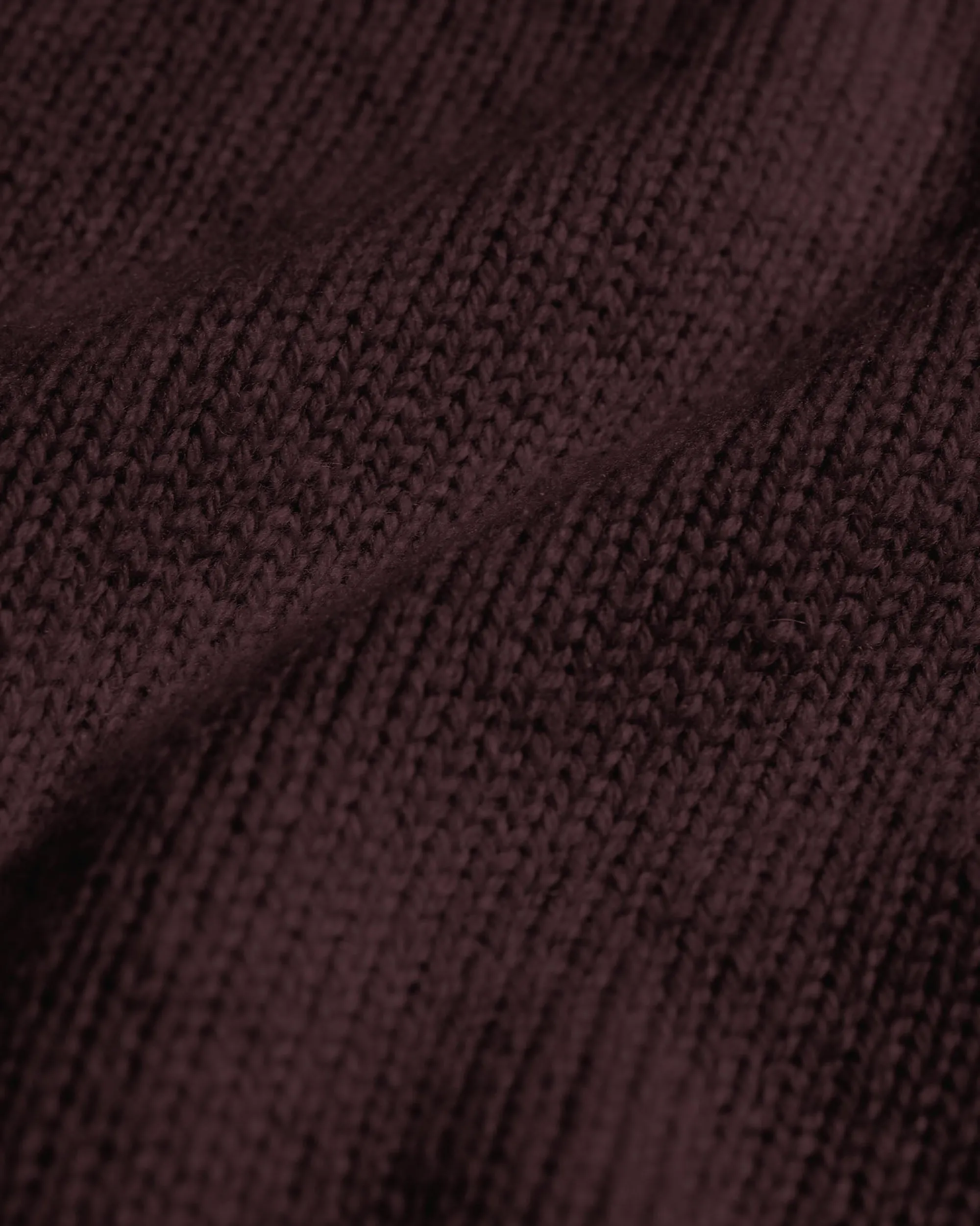 Oversized Merino Wool Crew - Oxblood Red