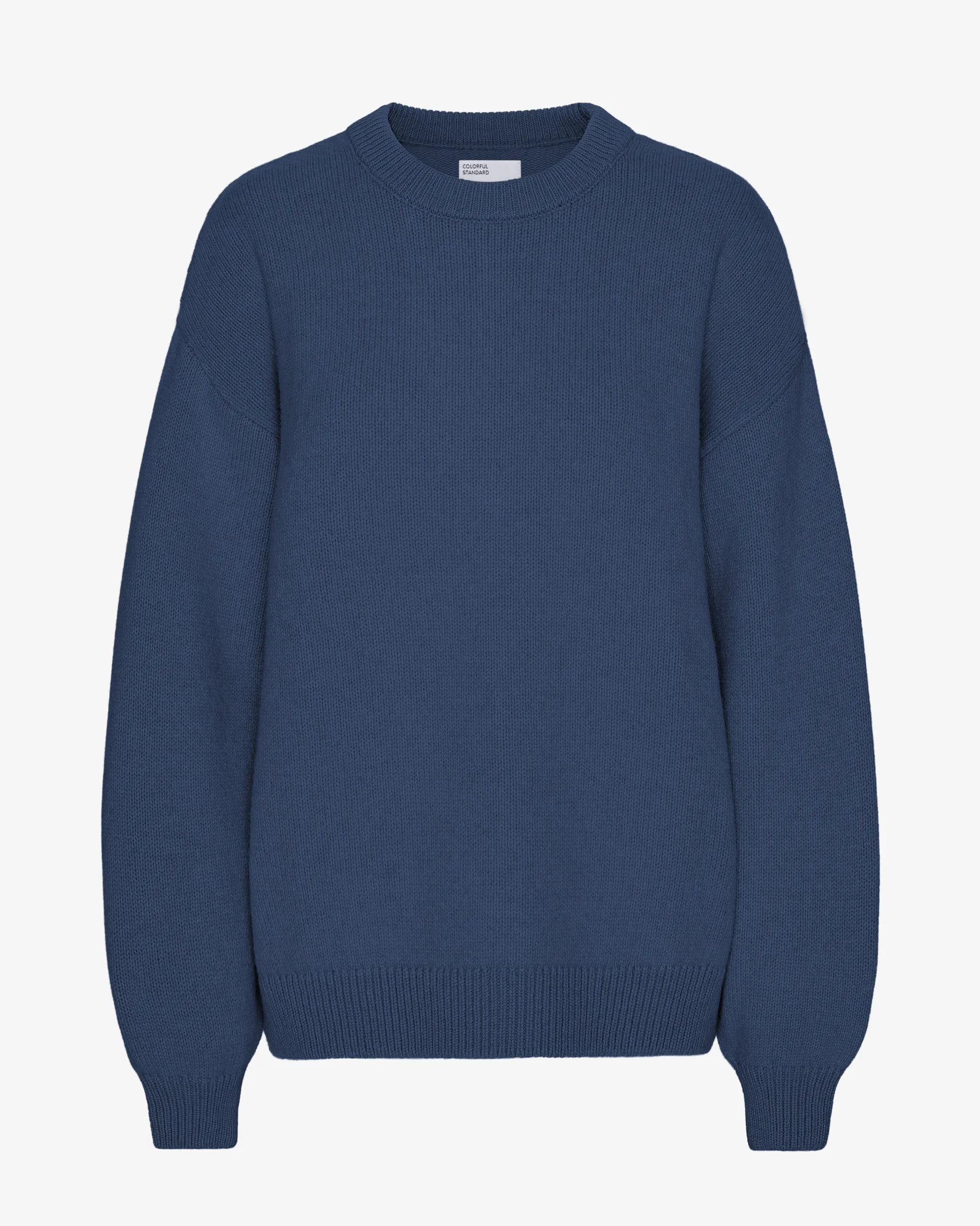 Oversized Merino Wool Crew - Petrol Blue