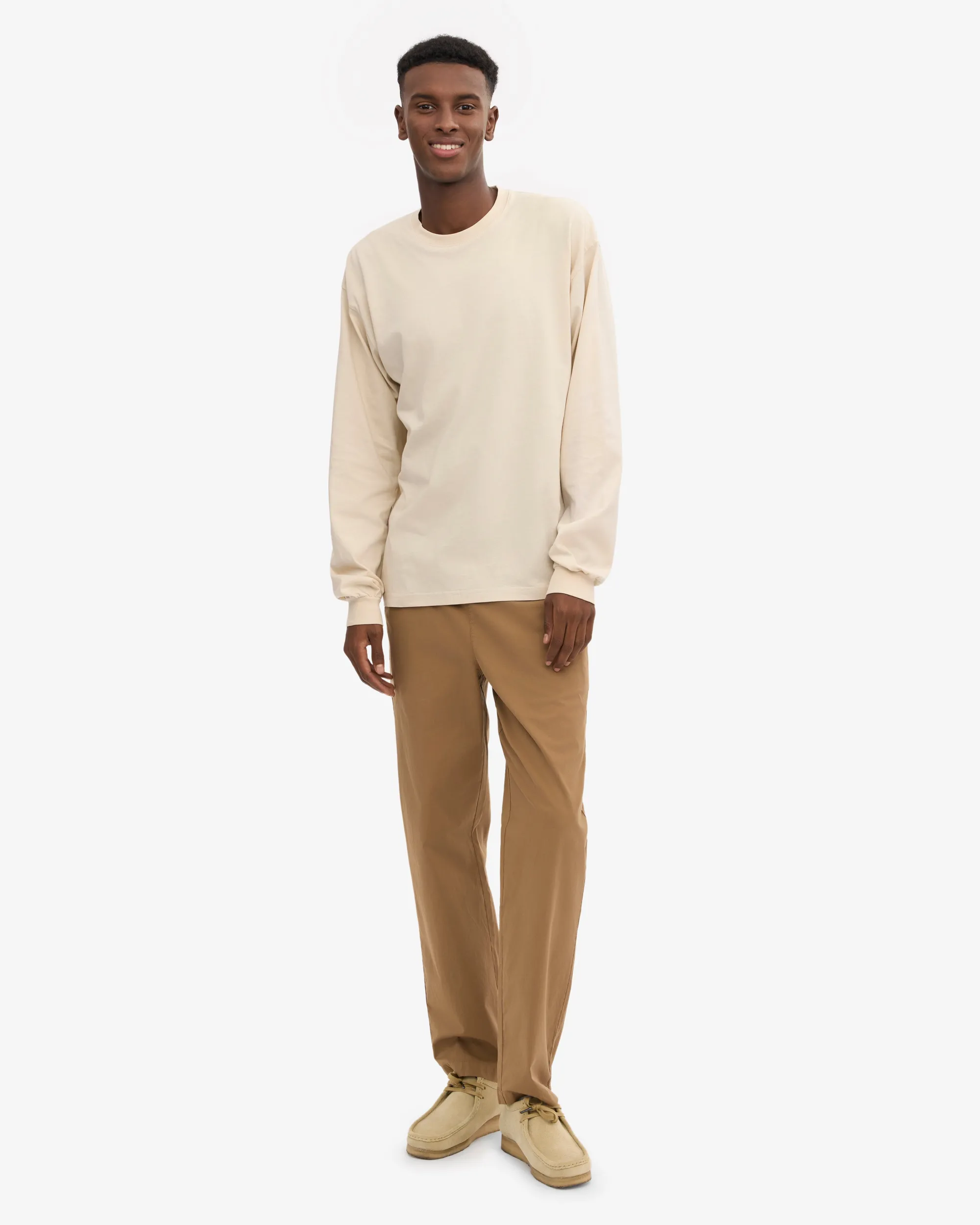 Oversized Organic LS T-Shirt - Ivory White