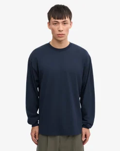 Oversized Organic LS T-Shirt - Navy Blue