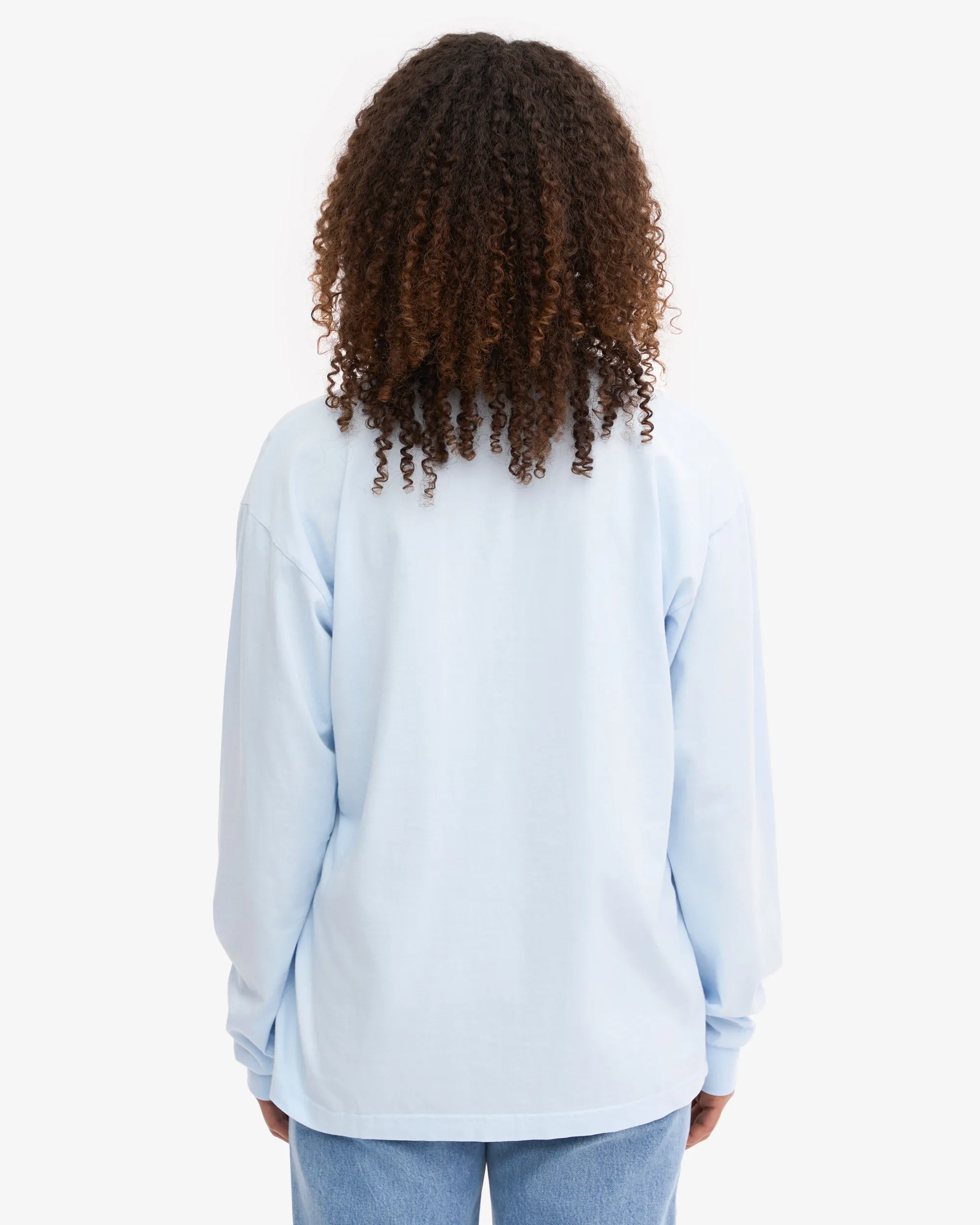 Oversized Organic LS T-Shirt - Polar Blue