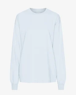 Oversized Organic LS T-Shirt - Polar Blue