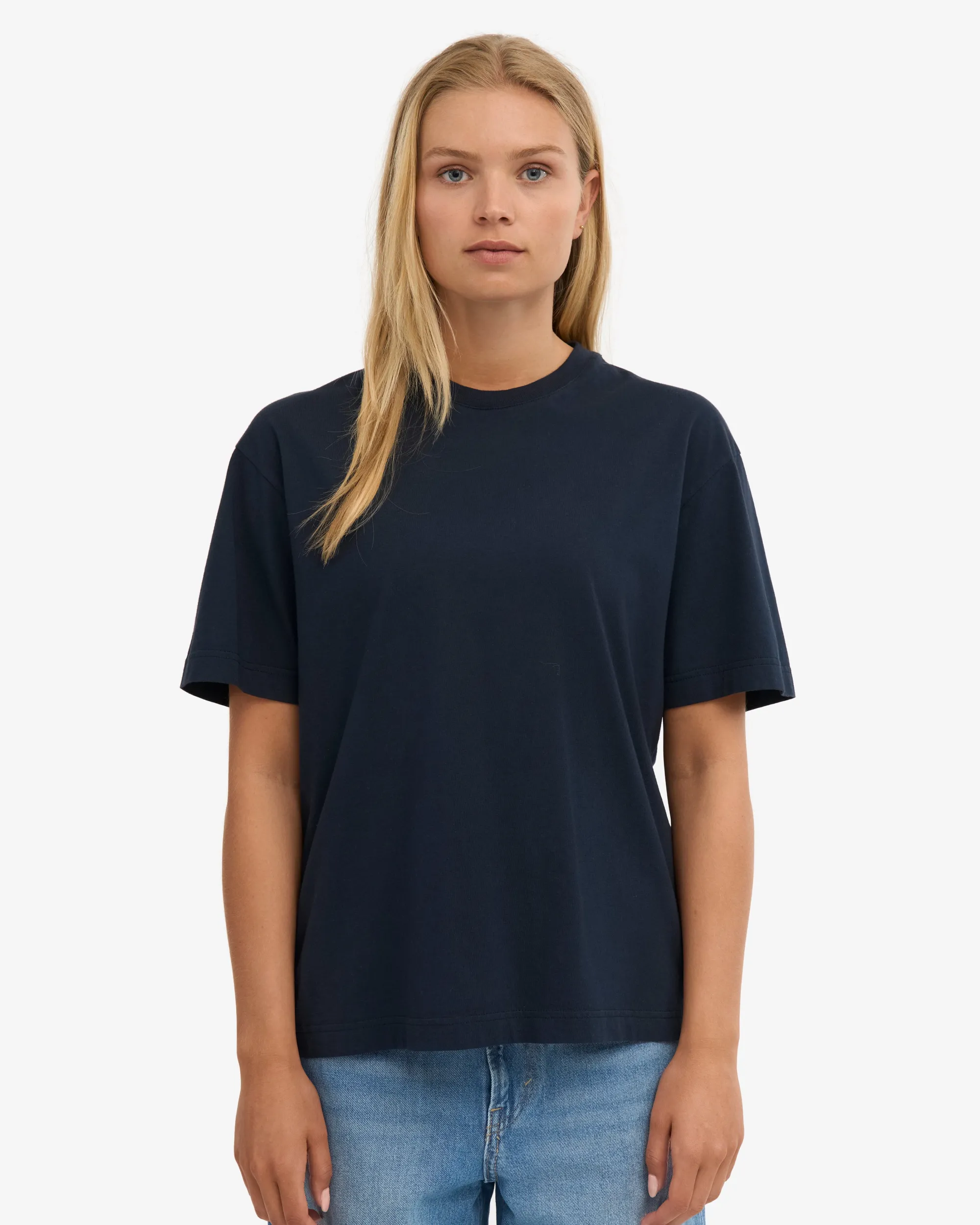 Oversized Organic T-Shirt - Navy Blue