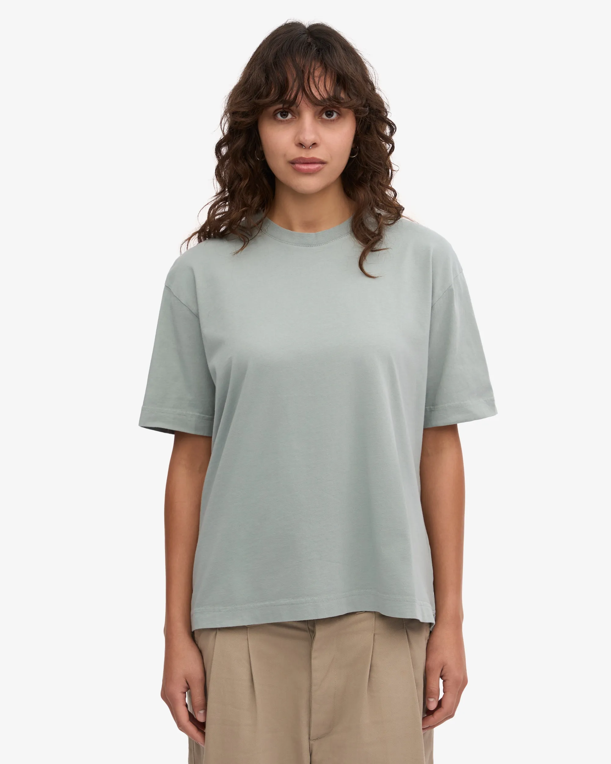 Oversized Organic T-Shirt - Steel Blue