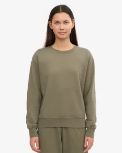 Women Classic Organic Crew - Dusty Olive