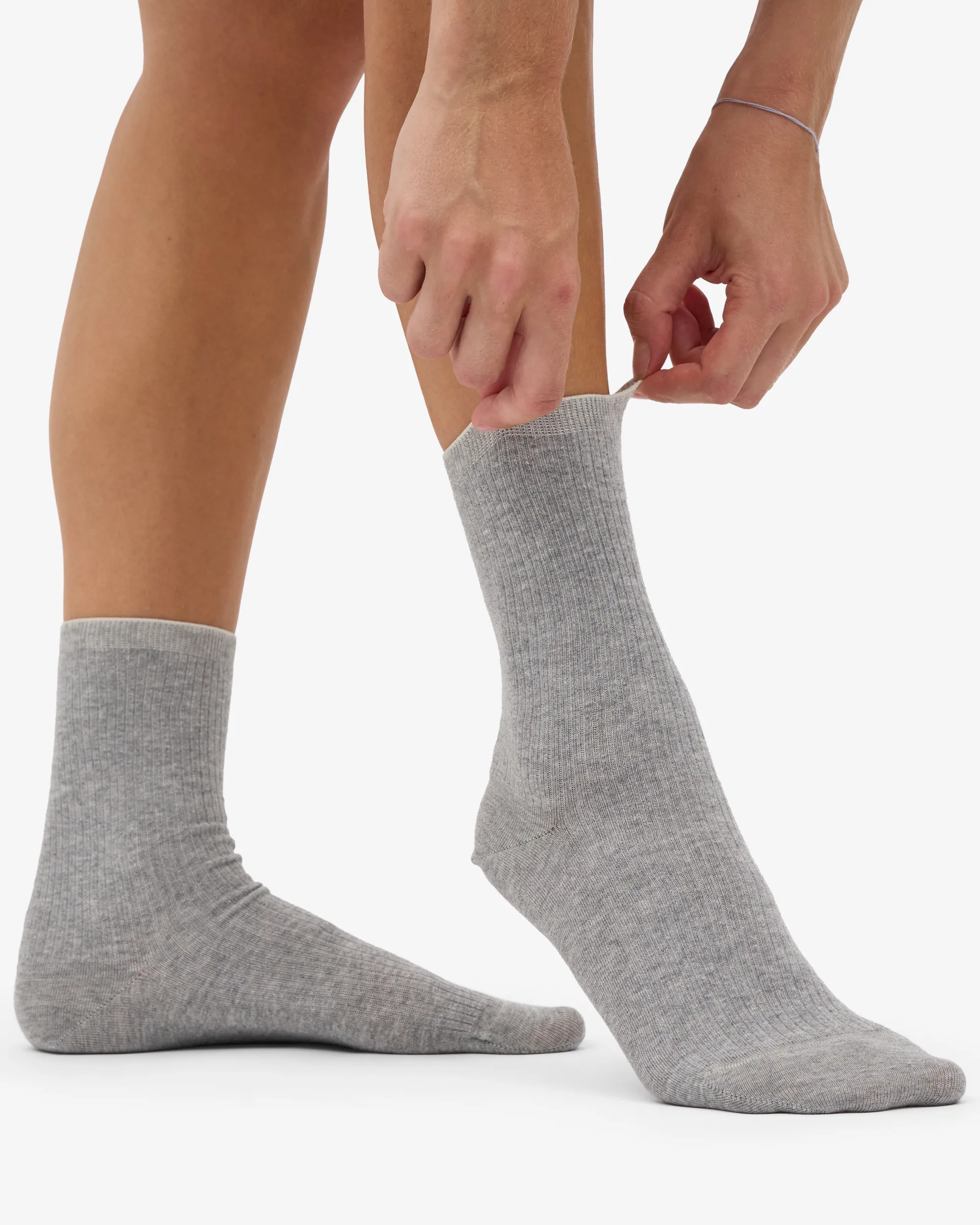 Women Classic Organic Sock - Heather Grey (3-Pack)