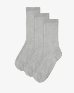 Women Classic Organic Sock - Heather Grey (3-Pack)